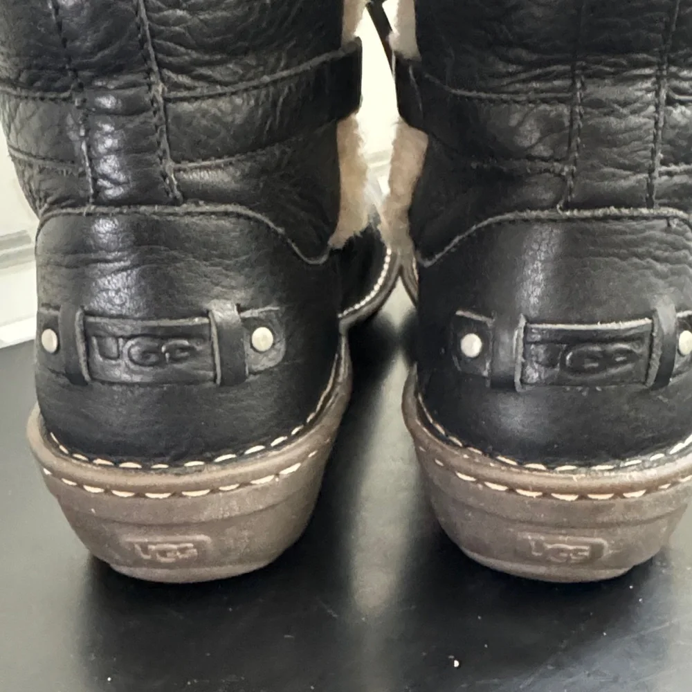 UGG Black and Tan Winter Boots